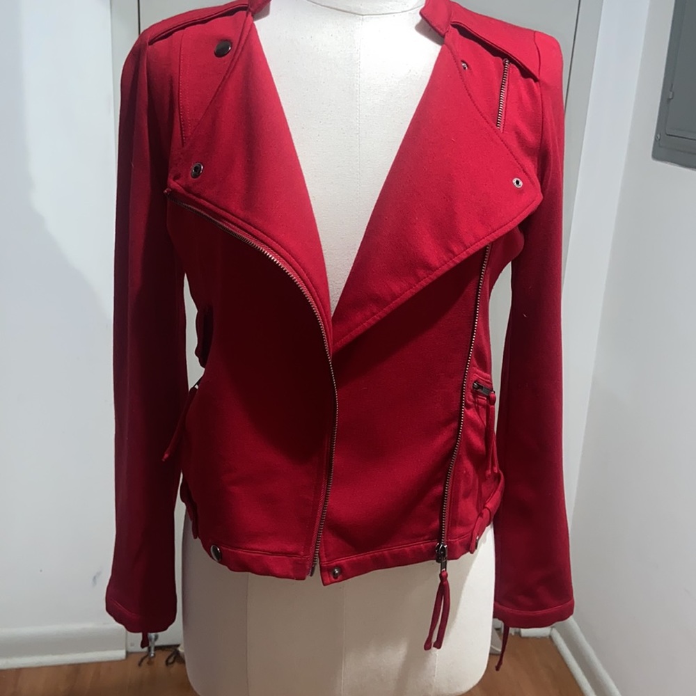 Red Multi-Zip bomber - Picture 4 of 7